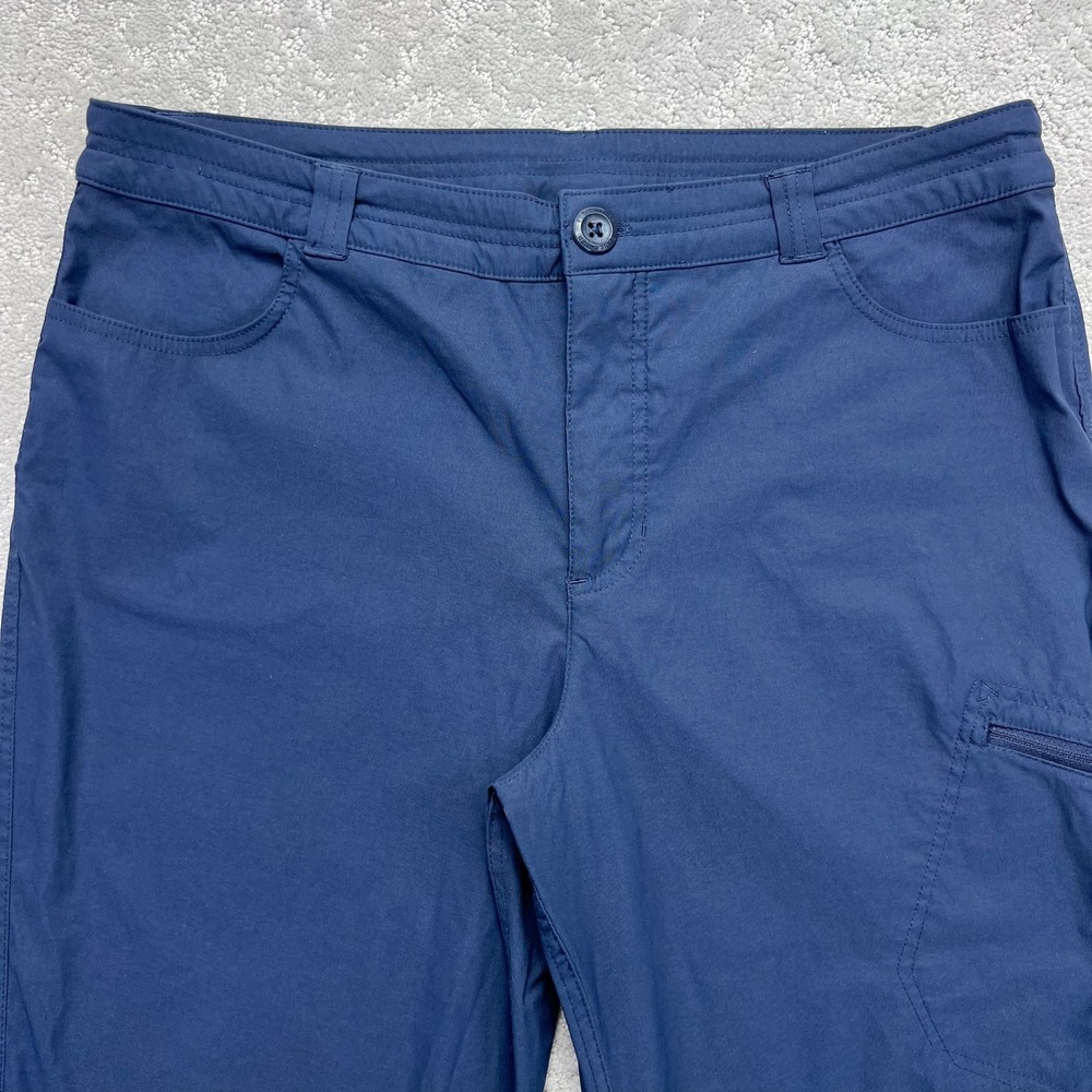 Eddie Bauer Pants Womens Size 12 Navy Blue WR W Tech Capri Hiking Outdoor Casual - Picture 2 of 16